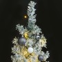 Schmaler Weihnachtsbaum mit 300 LEDs und Kugeln und Schnee 270 cm von vidaXL, Weihnachtsbäume - Ref: Foro24-3210244, Preis: 9...