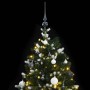 Artificial Christmas tree with hinges 300 LED and balls 210 cm by vidaXL, Christmas trees - Ref: Foro24-3210432, Price: 173,8...