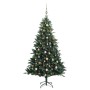 Artificial Christmas tree with hinges 150 LED and balls 150 cm by vidaXL, Christmas trees - Ref: Foro24-3210292, Price: 110,8...