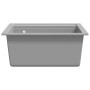 Fregadero de cocina de un seno de granito gris de vidaXL, Fregaderos - Ref: Foro24-142949, Precio: 144,62 €, Descuento: %