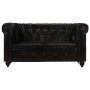 Chesterfield 2-seater sofa in genuine black leather by vidaXL, Sofas - Ref: Foro24-283760, Price: 541,84 €, Discount: %