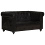 Chesterfield 2-seater sofa in genuine black leather by vidaXL, Sofas - Ref: Foro24-283760, Price: 541,84 €, Discount: %