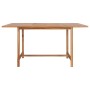 Solid teak wood garden table 150x150x76 cm by vidaXL, Garden tables - Ref: Foro24-49008, Price: 287,21 €, Discount: %