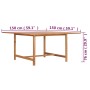 Solid teak wood garden table 150x150x76 cm by vidaXL, Garden tables - Ref: Foro24-49008, Price: 287,21 €, Discount: %