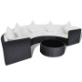 Set muebles de jardín 6 piezas y cojines ratán sintético negro de vidaXL, Conjuntos de jardín - Ref: Foro24-43061, Precio: 53...