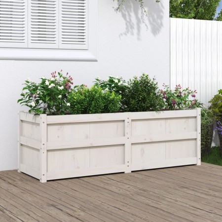 Solid white pine wood planter 150x50x50 cm by vidaXL, Pots and planters - Ref: Foro24-837485, Price: 105,21 €, Discount: %