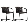 Dining chairs 2 units black genuine leather by vidaXL, dining chairs - Ref: Foro24-283747, Price: 291,83 €, Discount: %