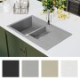 Kitchen sink with two gray granite bowls by vidaXL, Sinks - Ref: Foro24-142951, Price: 197,46 €, Discount: %