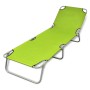 Folding steel sun lounger with apple green powder coating by vidaXL, Loungers - Ref: Foro24-41480, Price: 58,65 €, Discount: %