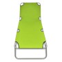 Folding steel sun lounger with apple green powder coating by vidaXL, Loungers - Ref: Foro24-41480, Price: 58,65 €, Discount: %