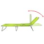 Folding steel sun lounger with apple green powder coating by vidaXL, Loungers - Ref: Foro24-41480, Price: 58,65 €, Discount: %