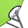 Folding steel sun lounger with apple green powder coating by vidaXL, Loungers - Ref: Foro24-41480, Price: 58,65 €, Discount: %