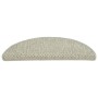 Alfombrilla autoadhesiva escalera sisal 15 uds gris 65x21x4 cm de vidaXL, Alfombrillas para escalones - Ref: Foro24-326875, P...