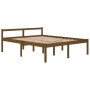 Elderly bed solid honey brown pine wood 160x200 cm by vidaXL, Beds and slatted bases - Ref: Foro24-810627, Price: 115,66 €, D...