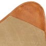 Butterfly Chair in Brown Genuine Leather and Canvas by vidaXL, Armchairs - Ref: Foro24-283770, Price: 103,12 €, Discount: %