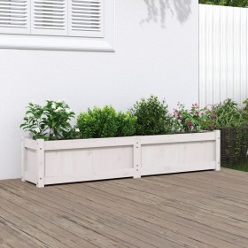 Solid white pine wood planter 150x31x31 cm by vidaXL, Pots and planters - Ref: Foro24-837476, Price: 86,62 €, Discount: %