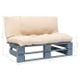 Pallet garden sofa with sand-colored pine wood cushions by vidaXL, Outdoor sofas - Ref: Foro24-275287, Price: 109,69 €, Disco...