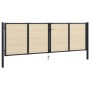 Puerta de valla de acero y madera de abeto 408x175cm de vidaXL, Puertas de jardín - Ref: Foro24-3055620, Precio: 533,99 €, De...