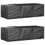 Bolsas para cojines jardín 2 uds polietileno negro 135x40x55 cm de vidaXL, Fundas para muebles de jardín - Ref: Foro24-315539...