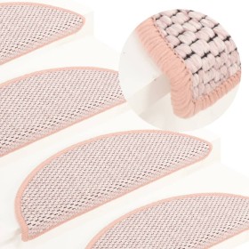 Self-adhesive sisal stair mat 15 pcs red 65x21x4 cm by vidaXL, Stair mats - Ref: Foro24-326876, Price: 86,01 €, Discount: %