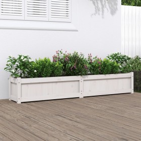 Jardinera de madera maciza de pino blanca 180x31x31 cm de vidaXL, Maceteros y jardineras - Ref: Foro24-837496, Precio: 73,91 ...