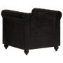 Sillón Chesterfield de cuero auténtico negro de vidaXL, Sillones - Ref: Foro24-283756, Precio: 373,19 €, Descuento: %