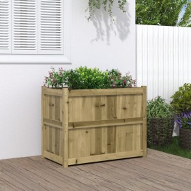 Jardinera de madera de pino impregnada 90x50x70 cm de vidaXL, Maceteros y jardineras - Ref: Foro24-837473, Precio: 79,99 €, D...