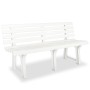 Banco de jardín plástico blanco 145,5 cm de vidaXL, Bancos de jardín - Ref: Foro24-43583, Precio: 134,25 €, Descuento: %