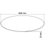 Round tempered glass table top 600 mm by vidaXL, Table tops - Ref: Foro24-244615, Price: 37,99 €, Discount: %