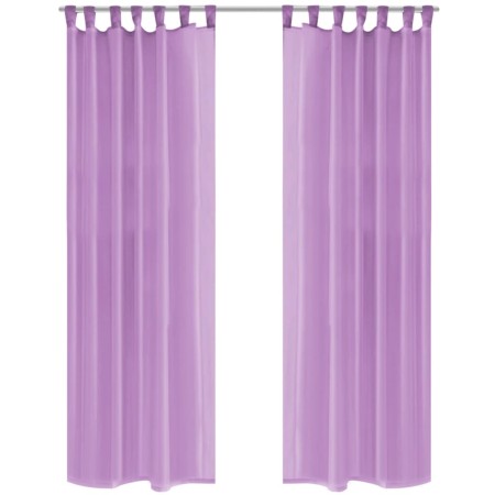 Voile curtains 2 units 140x225 cm lilac by vidaXL, Curtains and curtains - Ref: Foro24-132243, Price: 23,99 €, Discount: %