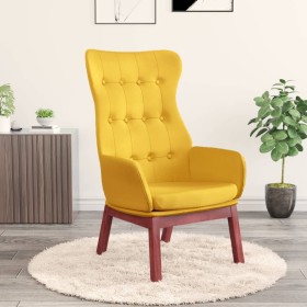 Sillón de relax de tela amarillo mostaza de vidaXL, Sillones - Ref: Foro24-341275, Precio: 137,99 €, Descuento: %