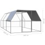 Jaula gallinero de exterior de acero galvanizado 3x6x2 m de vidaXL, Jaulas y habitáculos para animales pequeños - Ref: Foro24...