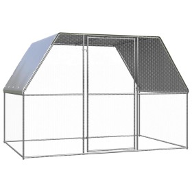 Galvanized steel outdoor chicken coop cage 3x2x2 m by vidaXL, Cages and habitats for small animals - Ref: Foro24-150778, Pric...