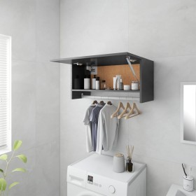 Glossy gray plywood cabinet 70x32.5x35 cm by vidaXL, Wardrobes - Ref: Foro24-808250, Price: 38,59 €, Discount: %