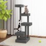 Árbol para gatos madera maciza de pino gris 45,5x49x103 cm de vidaXL, Mobiliario para gatos - Ref: Foro24-824650, Precio: 96,...