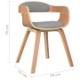 Dining chairs 6 units curved wood and taupe gray fabric by vidaXL, dining chairs - Ref: Foro24-3092394, Price: 792,62 €, Disc...