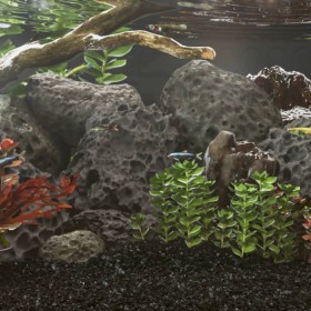 Black volcanic rocks 25 kg 10-30 cm by vidaXL, Aquarium decoration - Ref: Foro24-155326, Price: 74,99 €, Discount: %