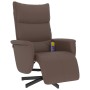 Sillón reclinable masaje con reposapiés cuero sintético marrón de vidaXL, Sillones - Ref: Foro24-356594, Precio: 231,99 €, De...