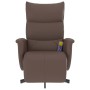 Sillón reclinable masaje con reposapiés cuero sintético marrón de vidaXL, Sillones - Ref: Foro24-356594, Precio: 231,99 €, De...