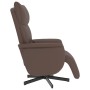 Sillón reclinable masaje con reposapiés cuero sintético marrón de vidaXL, Sillones - Ref: Foro24-356594, Precio: 231,99 €, De...