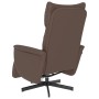 Sillón reclinable masaje con reposapiés cuero sintético marrón de vidaXL, Sillones - Ref: Foro24-356594, Precio: 231,99 €, De...