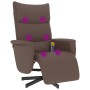 Sillón reclinable masaje con reposapiés cuero sintético marrón de vidaXL, Sillones - Ref: Foro24-356594, Precio: 230,90 €, De...