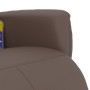 Sillón reclinable masaje con reposapiés cuero sintético marrón de vidaXL, Sillones - Ref: Foro24-356594, Precio: 231,99 €, De...