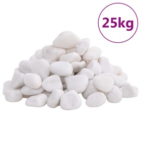 White polished pebbles 25 kg 2-5 cm by vidaXL, Aquarium decoration - Ref: Foro24-155330, Price: 56,93 €, Discount: %