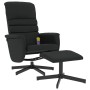 Sillón reclinable masaje con reposapiés cuero sintético negro de vidaXL, Sillones - Ref: Foro24-356715, Precio: 123,83 €, Des...