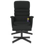 Sillón reclinable masaje con reposapiés cuero sintético negro de vidaXL, Sillones - Ref: Foro24-356715, Precio: 123,83 €, Des...