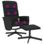 Sillón reclinable masaje con reposapiés cuero sintético negro de vidaXL, Sillones - Ref: Foro24-356715, Precio: 123,83 €, Des...