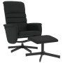 Sillón reclinable con reposapiés cuero sintético negro de vidaXL, Sillones - Ref: Foro24-356708, Precio: 135,86 €, Descuento: %