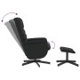 Sillón reclinable con reposapiés cuero sintético negro de vidaXL, Sillones - Ref: Foro24-356708, Precio: 135,86 €, Descuento: %