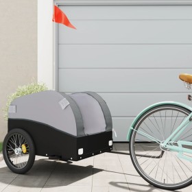 Black and gray iron bicycle trailer 45 kg by vidaXL, Bicycle trailers - Ref: Foro24-94126, Price: 81,99 €, Discount: %